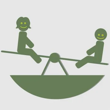 See saw Stock Illustration