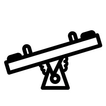 See saw playground toy vector icon illustration Stock Illustration