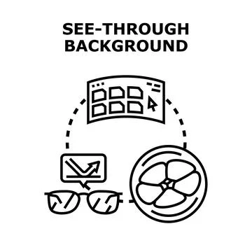 See through background concept vector illustrating transparency Illustrazione stock