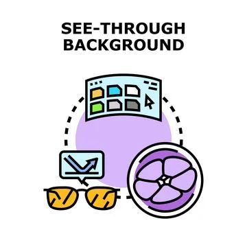 See through background concept vector illustrating transparency Stock Illustration
