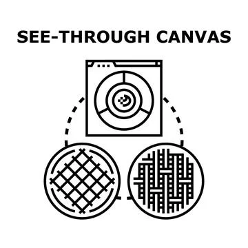 See through canvas designing web page concept Stock Illustration