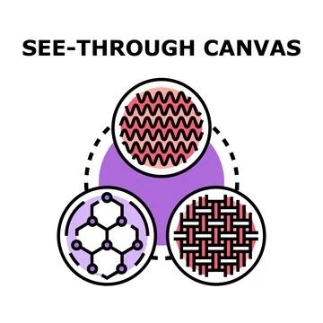 See through canvas fabric structure concept vector Stock Illustration