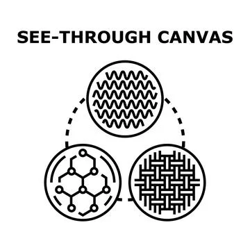 See through canvas fabric structure concept vector Stock Illustration