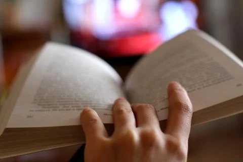 See through an open book Stock Photos
