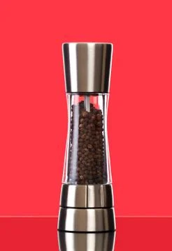 See through pepper grinder Stock Photos