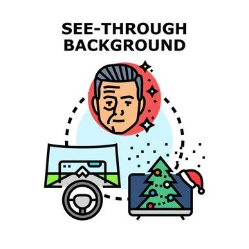 See through screen background vector outline concept Stock Illustration