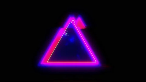 See Through Triangle Glitched shape design motion graphic. Stock Footage 154541375