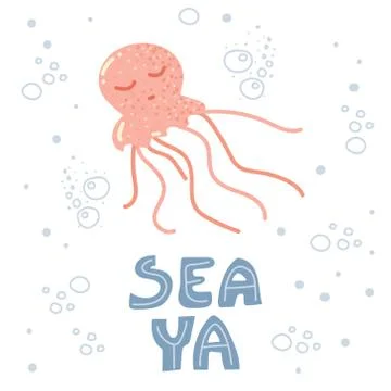 See ya poster Stock Illustration