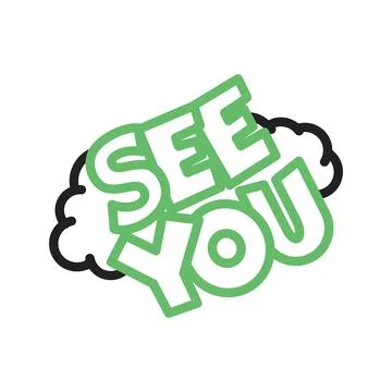 See you Icon Image. Illustrazione stock