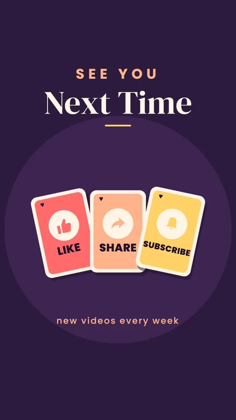See you next time end screen animation for mobile channel outros Stock Footage 348469642