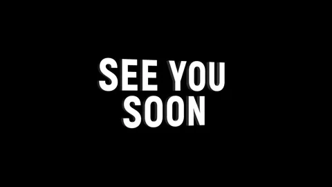 See you soon 3d text animation with horizontally word rotating effect. seam.. Video stock 313775237