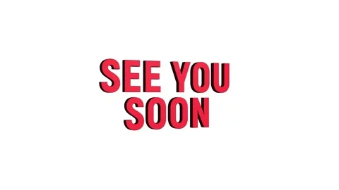 See you soon 3d text animation with horizontally word rotating effect. seam.. Stock Footage 313775249