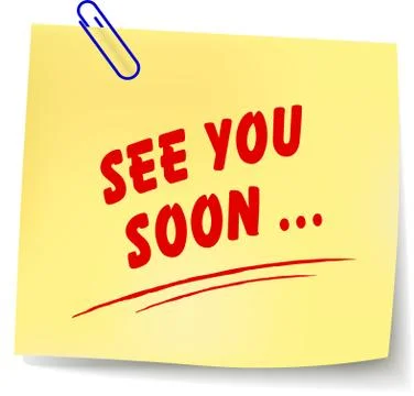 See you soon note Stock Illustration