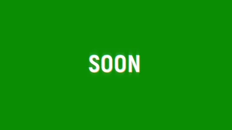 See you soon text notification glitch effect animation on black background Video stock 313439066
