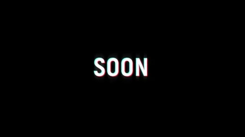 See you soon text notification glitch effect animation on black background Vidéo 313439083