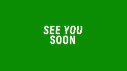 See you soon text notification glitch effect animation on black background Stock Footage 313439085