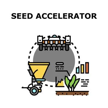 Seed accelerator technology developing agricultural innovation system Stock Illustration