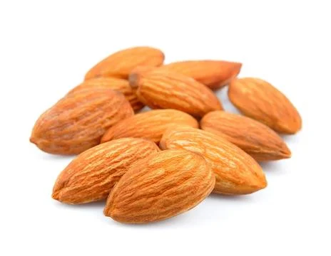 Seed of almonds nuts Stock Photos