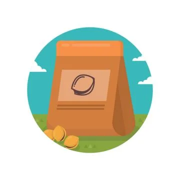 Seed Bag Stock Illustration