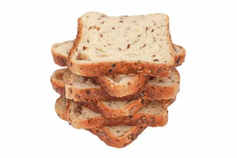 Seed bread isolated on a white background Foto stock