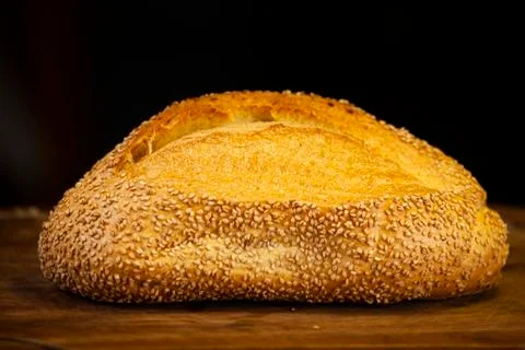 Seed bread on the table Stock Photos