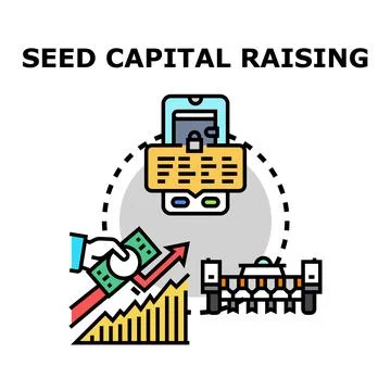 Seed capital raising process for startup business Stock Illustration