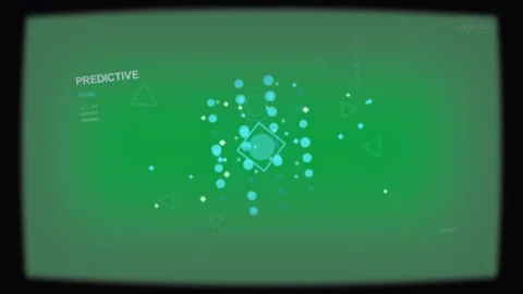 Seed cluster appearing diamond pulsing streams showing predictive data on Stock Footage 333972036