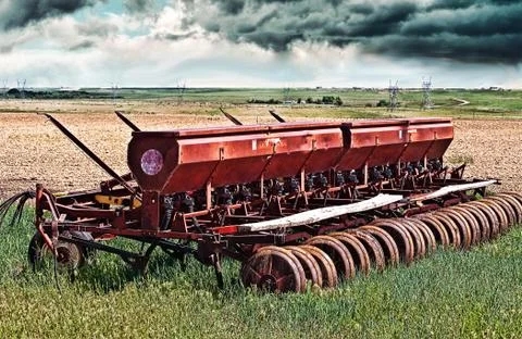 Seed Drill After Planting Foto stock