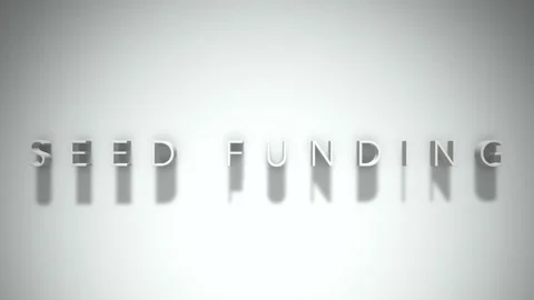 Seed funding 3D title animation with shadows on a white background Stock Footage 297817437
