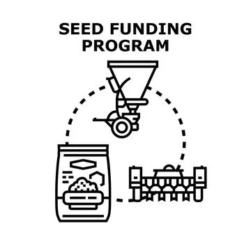 Seed funding program for startup business growth 스톡 일러스트