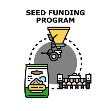 Seed funding program for startup business growth Stock Illustration