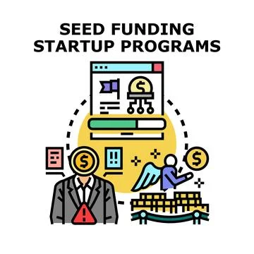 Seed funding startup programs for business development Stock Illustration