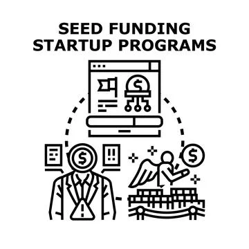 Seed funding startup programs for business development Ilustração Stock