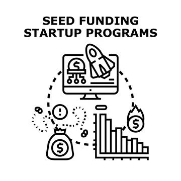 Seed funding startup programs for business growth イラスト素材