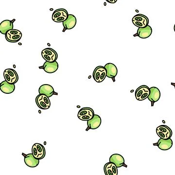 Seed green grape vector seamless pattern Illustrazione stock