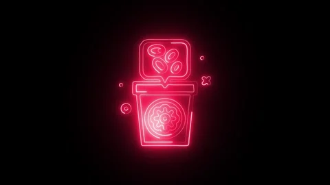 Seed Icon Isolated on Black Background, Plant Growth Symbol Design Stock Footage 330003760