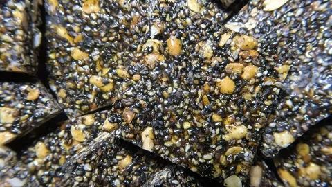 Seed Nut Bars - Rotating Shot Video stock 283954722