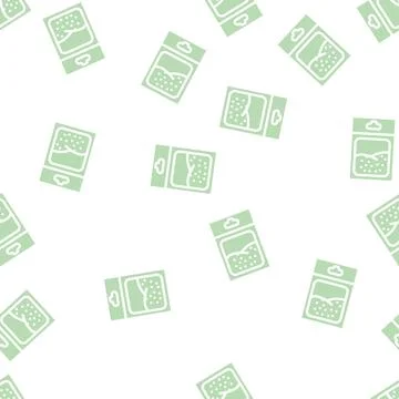 Seed onion glyph vector seamless pattern Stock Illustration