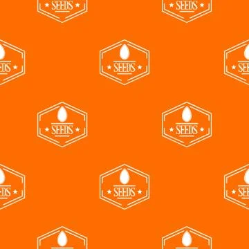 Seed pattern vector orange Illustrazione stock