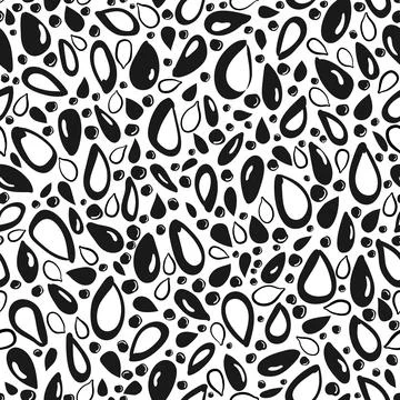 Seed seamless pattern. Vector graphic abstract set on white background. Organ Stock Illustration