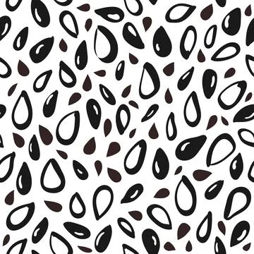 Seed seamless pattern. Vector graphic background. Organic crop, bio oil, vega Stock Illustration