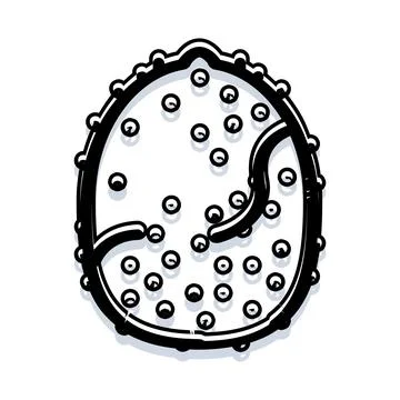 Seed shaped cell structure pattern illustration Stock Illustration