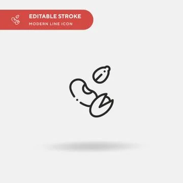 Seed Simple vector icon. Illustration symbol design template for web mobile U Stock Illustration