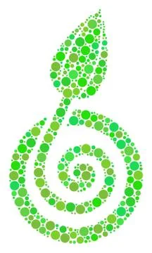 Seed Sprout Composition of Circles Stock Illustration