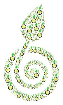 Seed Sprout Icon Composition Stock Illustration