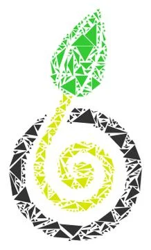 Seed Sprout Mosaic of Triangles Stock Illustration