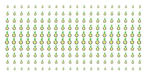 Seed Sprout Shape Halftone Effect Stock Illustration