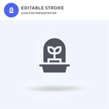 Seed Starter icon vector, filled flat sign, solid pictogram isolated on white Illustrazione stock