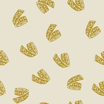 Seed tape garden tool glyph seamless pattern Stock Illustration