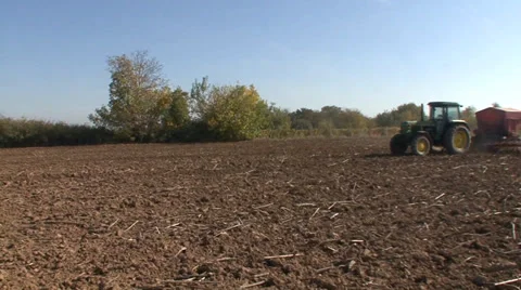 Seeder in the field Stock Footage 36992566